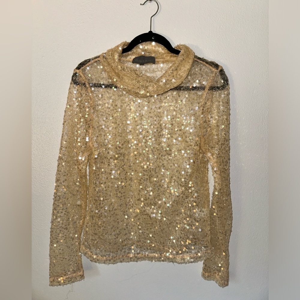 Sunday In Brooklyn - Anthropology Loose TurtleNeck Long Sleeve Sheer See-Through